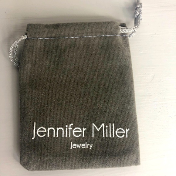 New Jennifer Miller starburst charm necklace 14K gold paper clip chain CZ - Picture 9 of 10